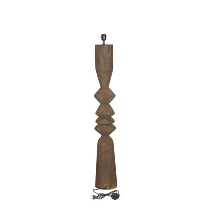 Lámpara de pie Elaine Madera Mango Marrón Base Redonda H130cm PTMD