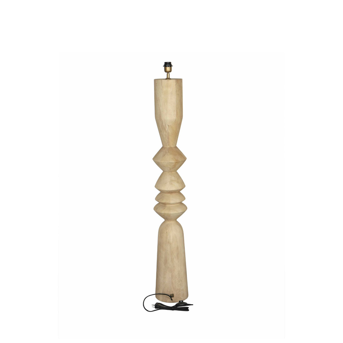 Lámpara de pie Elaine Mango Madera Redonda H130cm PTMD