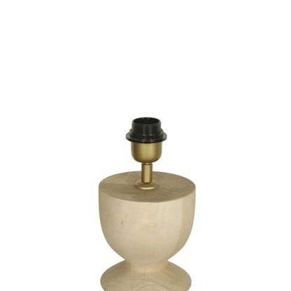 Lámpara de mesa Elaine Madera de Mango Natural Base Redonda PTMD