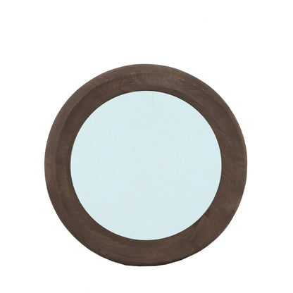 Espejo redondo Noam de madera de mango, diámetro 70 cm x 5 cm, PTMD