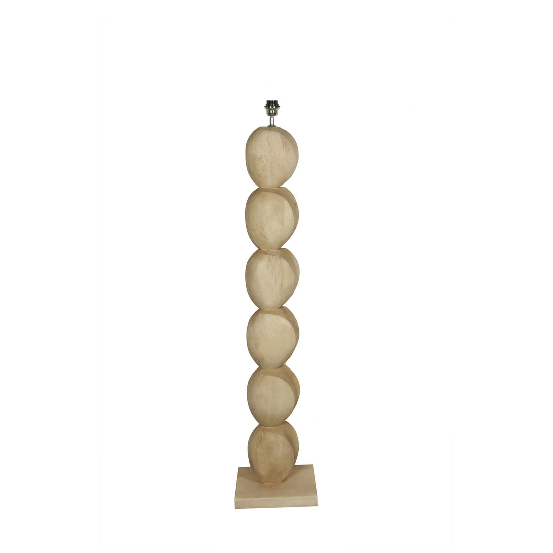 Lámpara de pie Kodey con base de madera de mango natural PTMD