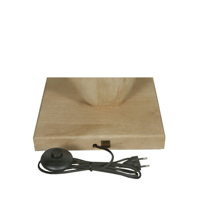 Lámpara de pie Kodey con base de madera de mango natural PTMD