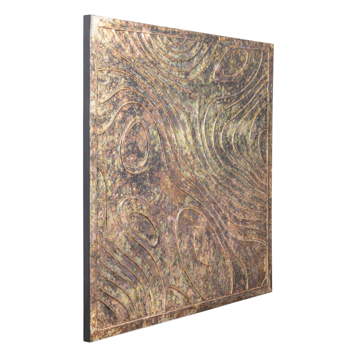 Panel de pared cuadrado de madera verde Connolly Oil L PTMD