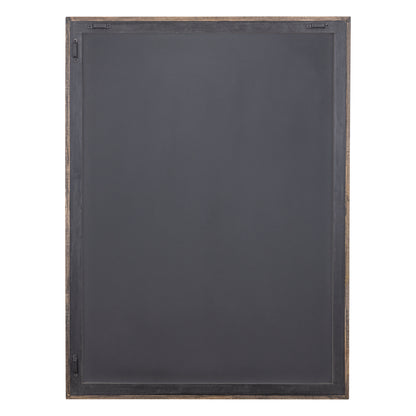 Levya Panel de pared rectangular de madera negra con patrón circular PTMD