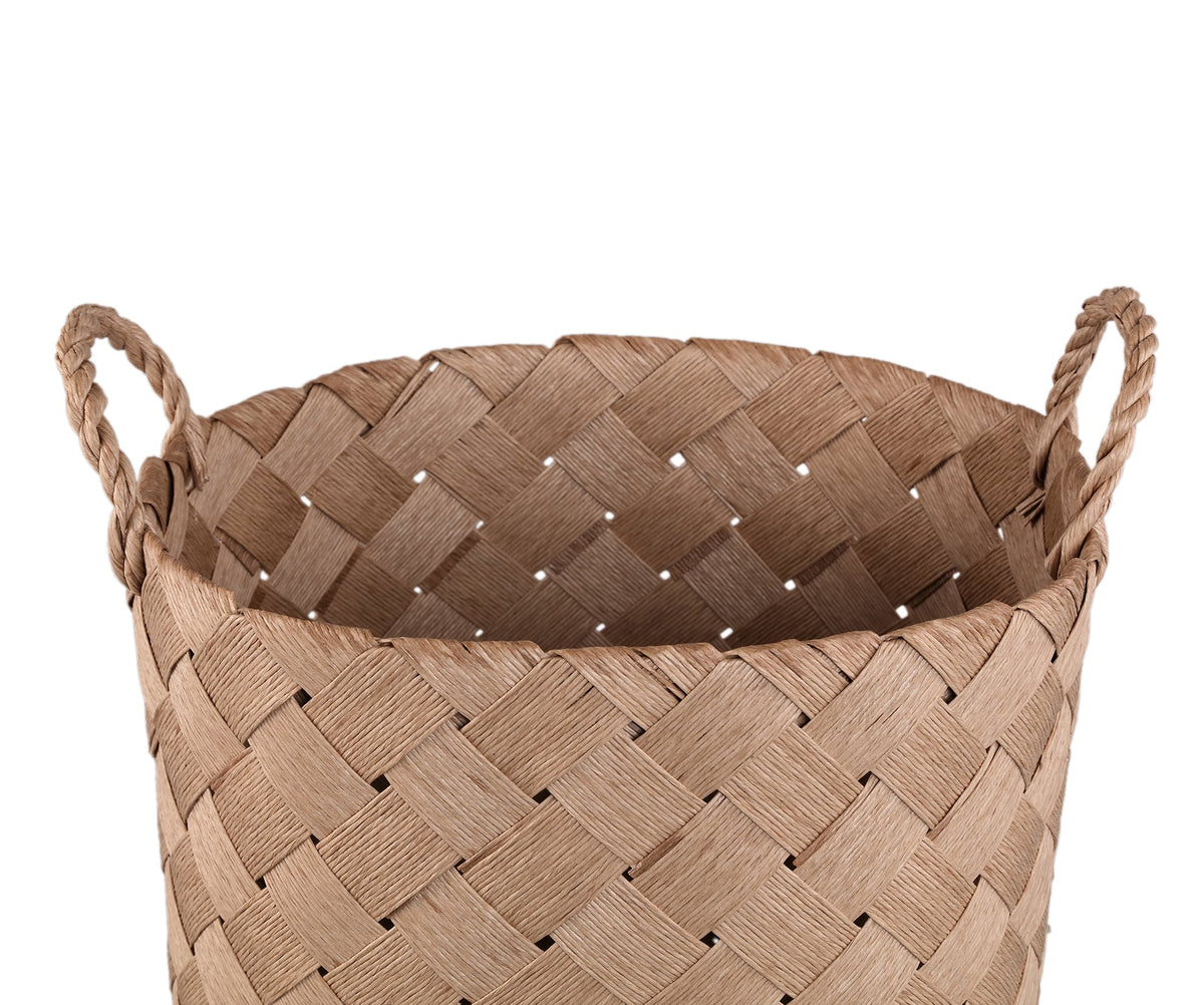 Asa de cesta redonda natural de papel trenzado Clarke SV3 PTMD