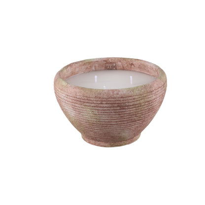 Vela de exterior Pedro de cemento marrón a rayas, grande PTMD