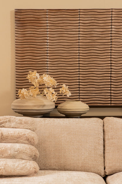 Olla Kody Beige Stone Wash de aluminio fundido acanalada L PTMD