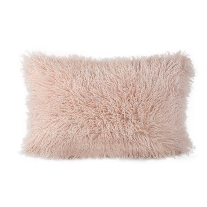 Cojín rectangular Rexx de piel sintética de oveja beige PTMD