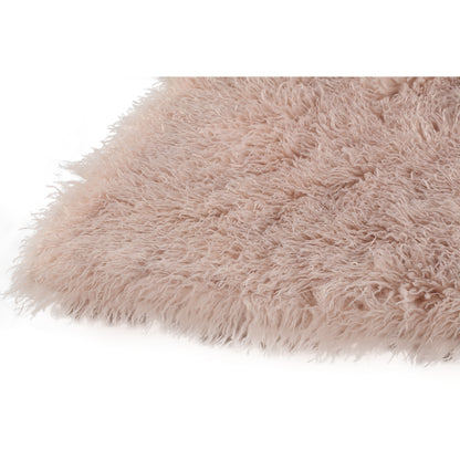 Manta pequeña Rexx beige de piel sintética de oveja PTMD