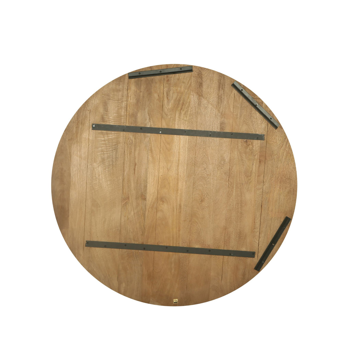 Panel de pared redondo Mattin Madera de mango Natural Pequeño PTMD