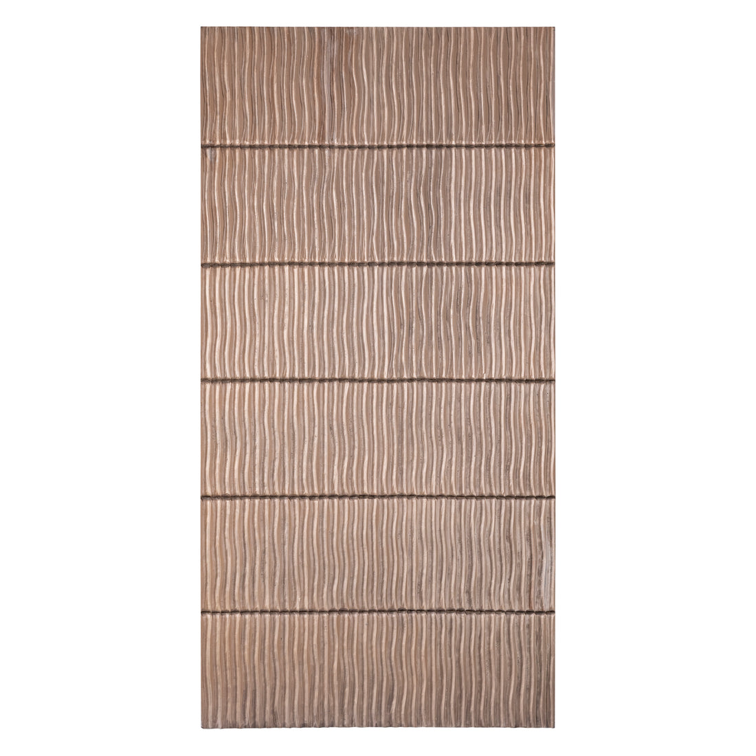 Panel de pared Seline bronce MDF con rayas onduladas en capas L PTMD
