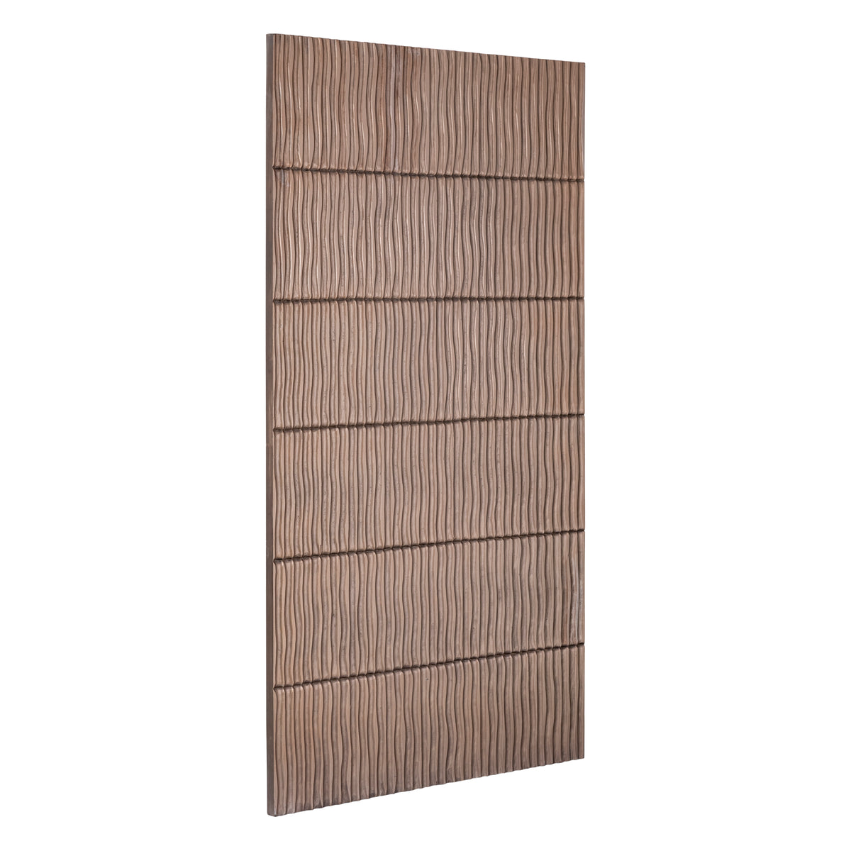 Panel de pared Seline bronce MDF con rayas onduladas en capas L PTMD
