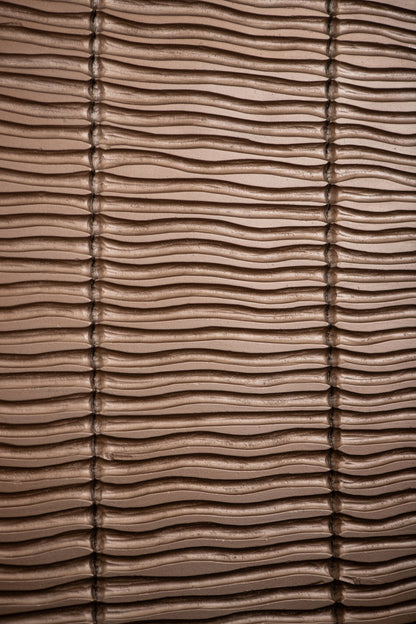 Panel de pared Seline bronce MDF con rayas onduladas en capas L PTMD