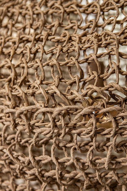 Lámpara colgante Dayo Papel Natural Cuerda Abierta Redonda PTMD