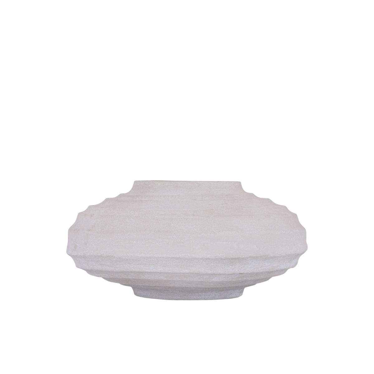 Kody Beige Stone Wash maceta acanalada de aluminio fundido M PTMD