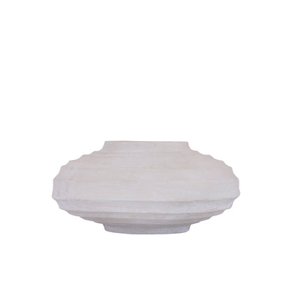 Kody Beige Stone Wash maceta acanalada de aluminio fundido M PTMD