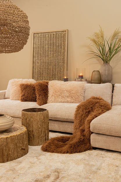Kody Beige Stone Wash maceta acanalada de aluminio fundido M PTMD