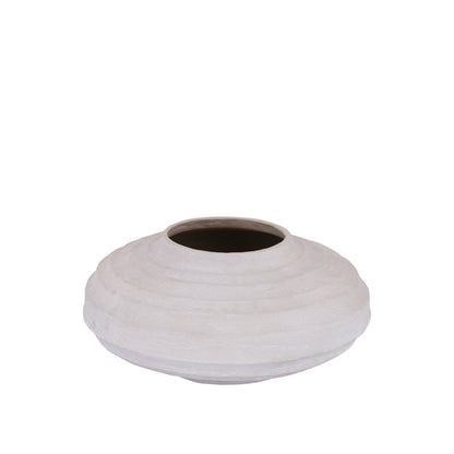 Kody Beige Stone Wash maceta acanalada de aluminio fundido M PTMD