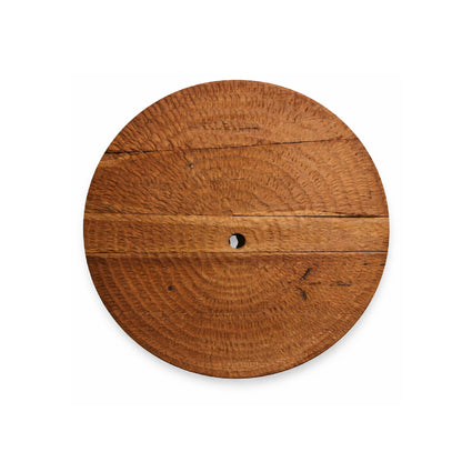 Panel de pared de madera de teca natural Roch Rústico Redondo L PTMD