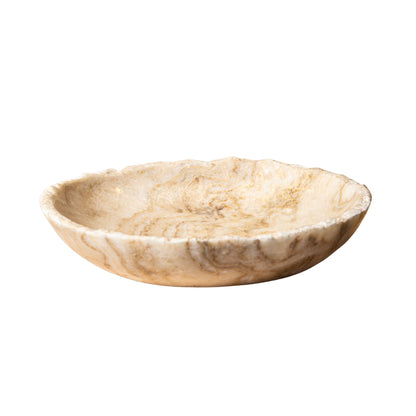 Draya Onyx Blanco Cuenco Orgánico Redondo Grande PTMD