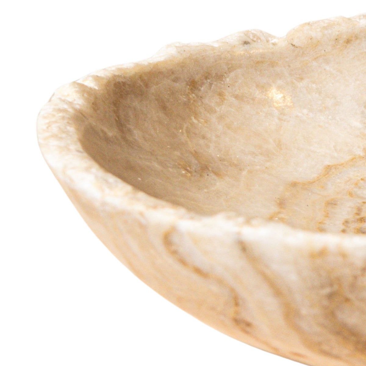 Draya Onyx Blanco Cuenco Orgánico Redondo Grande PTMD
