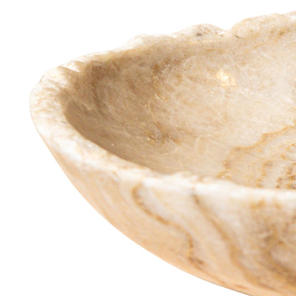 Draya Onyx Blanco Cuenco Orgánico Redondo Grande PTMD