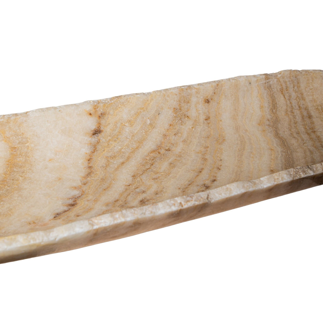 Draya Onyx Blanco Cuenco Orgánico de Forma Ovalada Grande PTMD