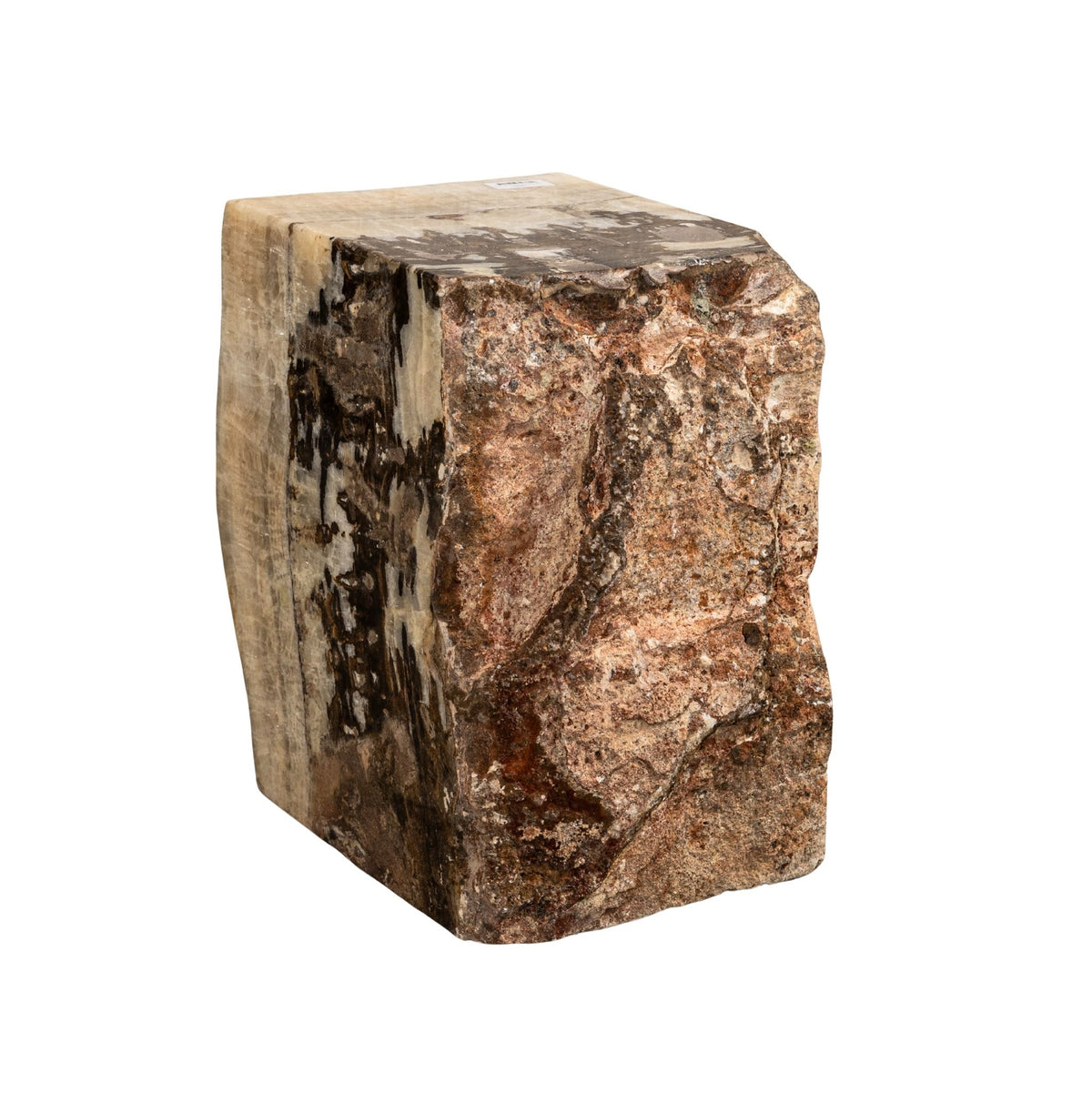 Mesa de centro Keydan de ónix natural y lapislázuli con borde en bruto PTMD