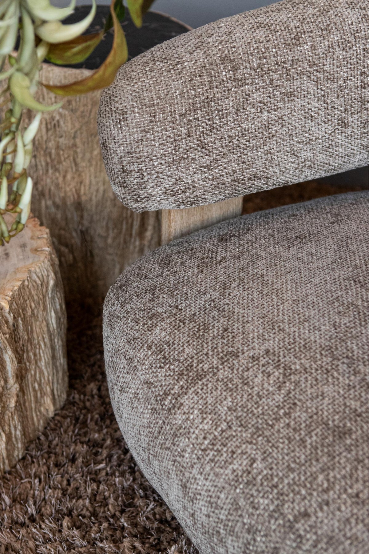 Sillón Mire Taupe Legacy 3 Mink Madera de caucho PTMD