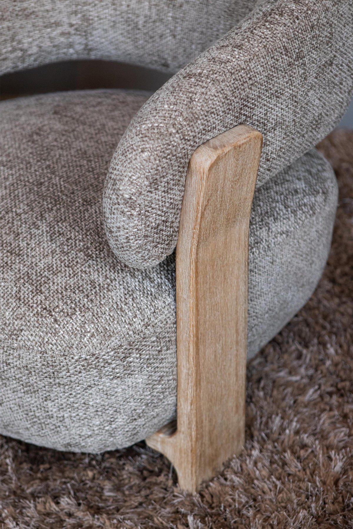 Sillón Mire Taupe Legacy 3 Mink Madera de caucho PTMD