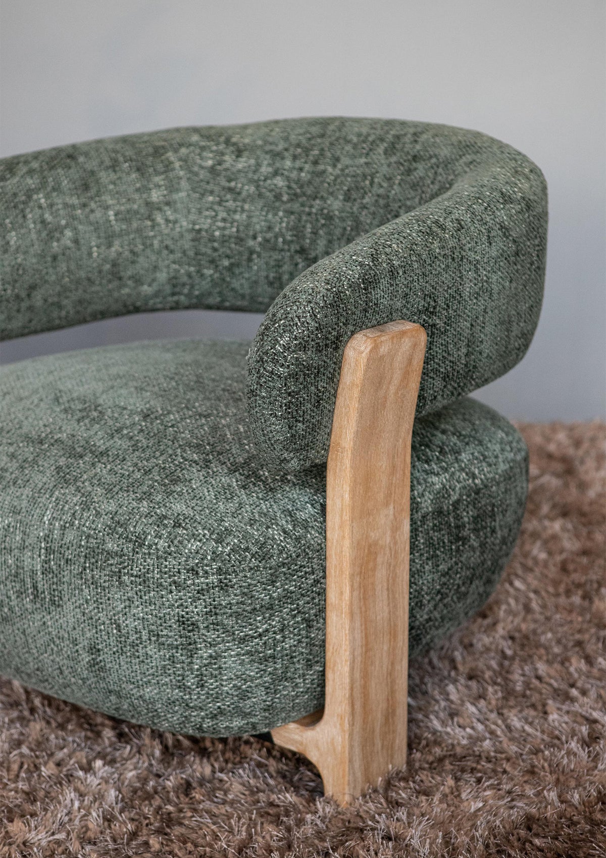 Sillón Mire Green Legacy 10 verde oliva madera de caucho PTMD