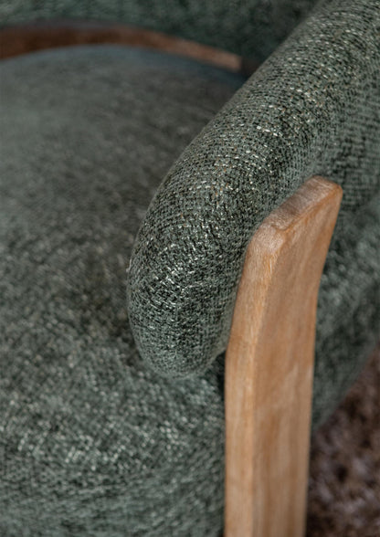 Sillón Mire Green Legacy 10 verde oliva madera de caucho PTMD
