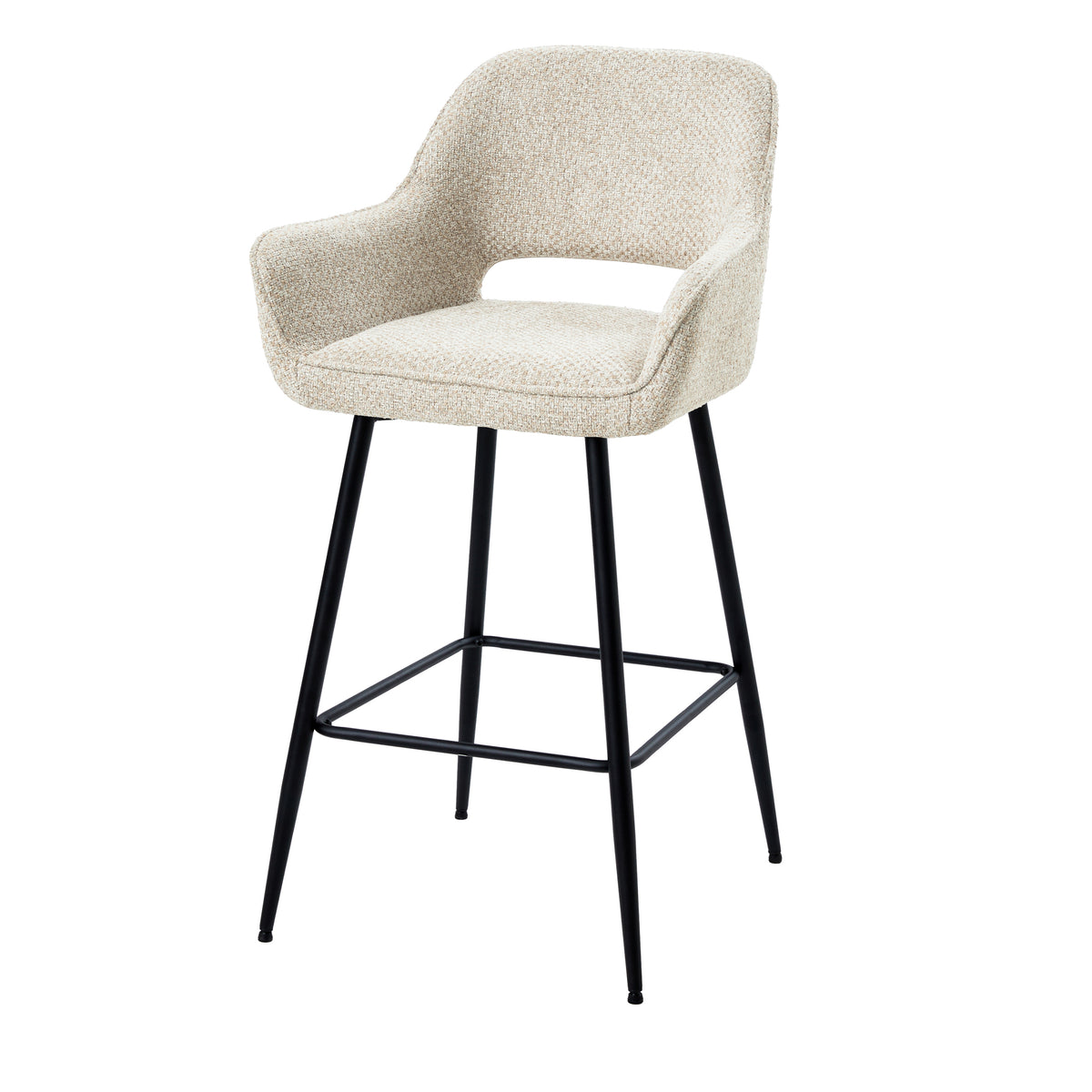 Silla de bar Fal Low Opulence Beige Set de 2 PTMD