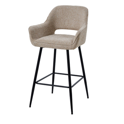 Juego de 2 taburetes de bar Fal Low Opulence en color topo PTMD