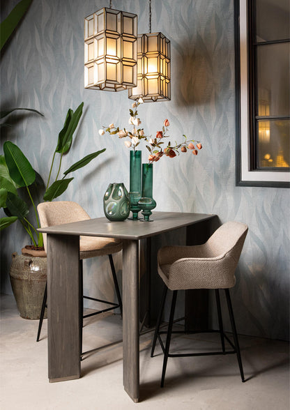 Juego de 2 taburetes de bar Fal Low Opulence en color topo PTMD