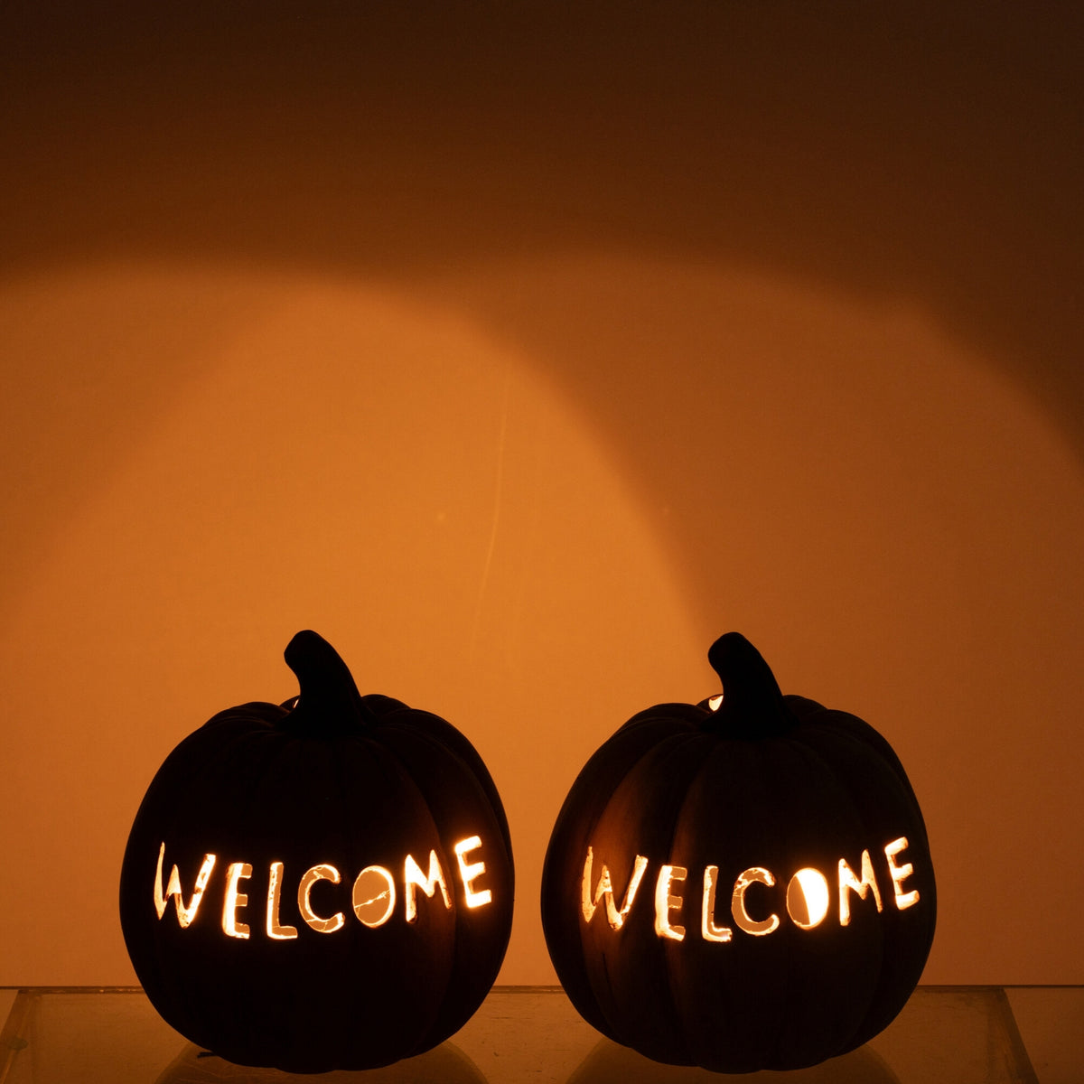 Set de 2 portavelas de calabaza para Halloween XL de J-Line
