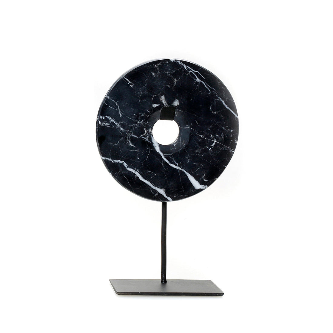 El Disco de Mármol en Soporte Negro Mediano Bazar Bizarro