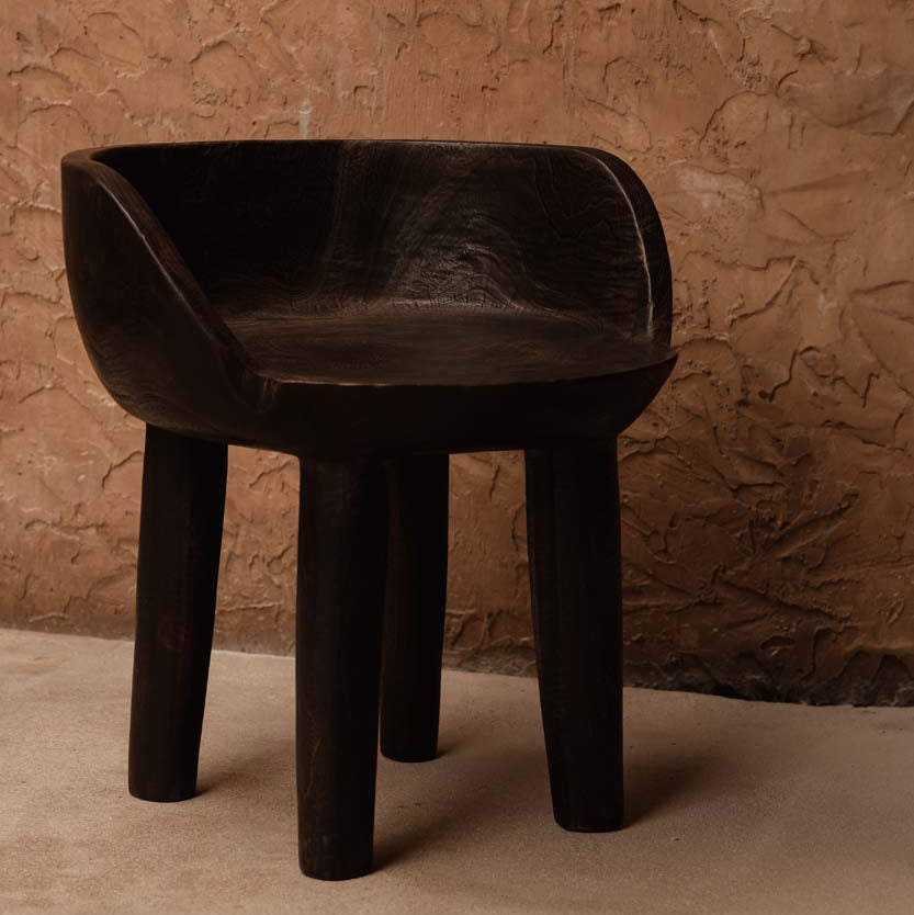 Silla baja Sit Happens - Nogal oscuro Bazar Bizar