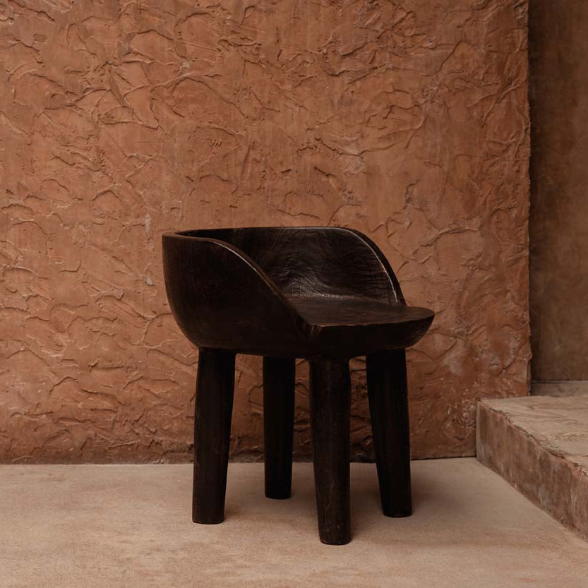 Silla baja Sit Happens - Nogal oscuro Bazar Bizar