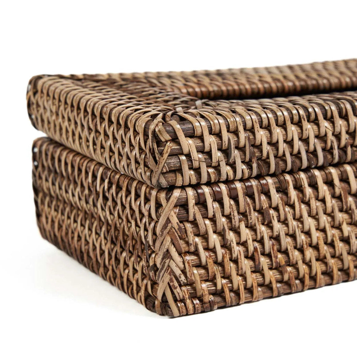 Caja de pañuelos Rattan Classic - Marrón natural Bazar Bizar