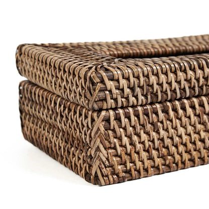 Caja de pañuelos Rattan Classic - Marrón natural Bazar Bizar