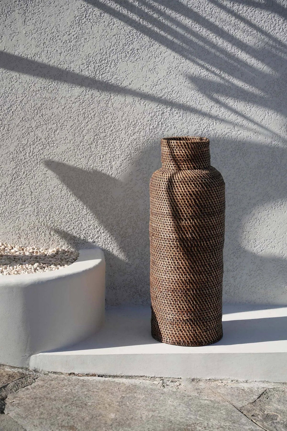 Sombrilla Colonial Cesta Marrón Natural Bazar Bizar