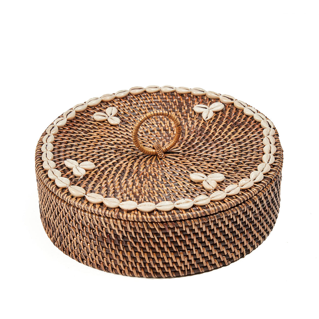 Cesta de ratán con compartimentos marrón natural Bazar Bizar