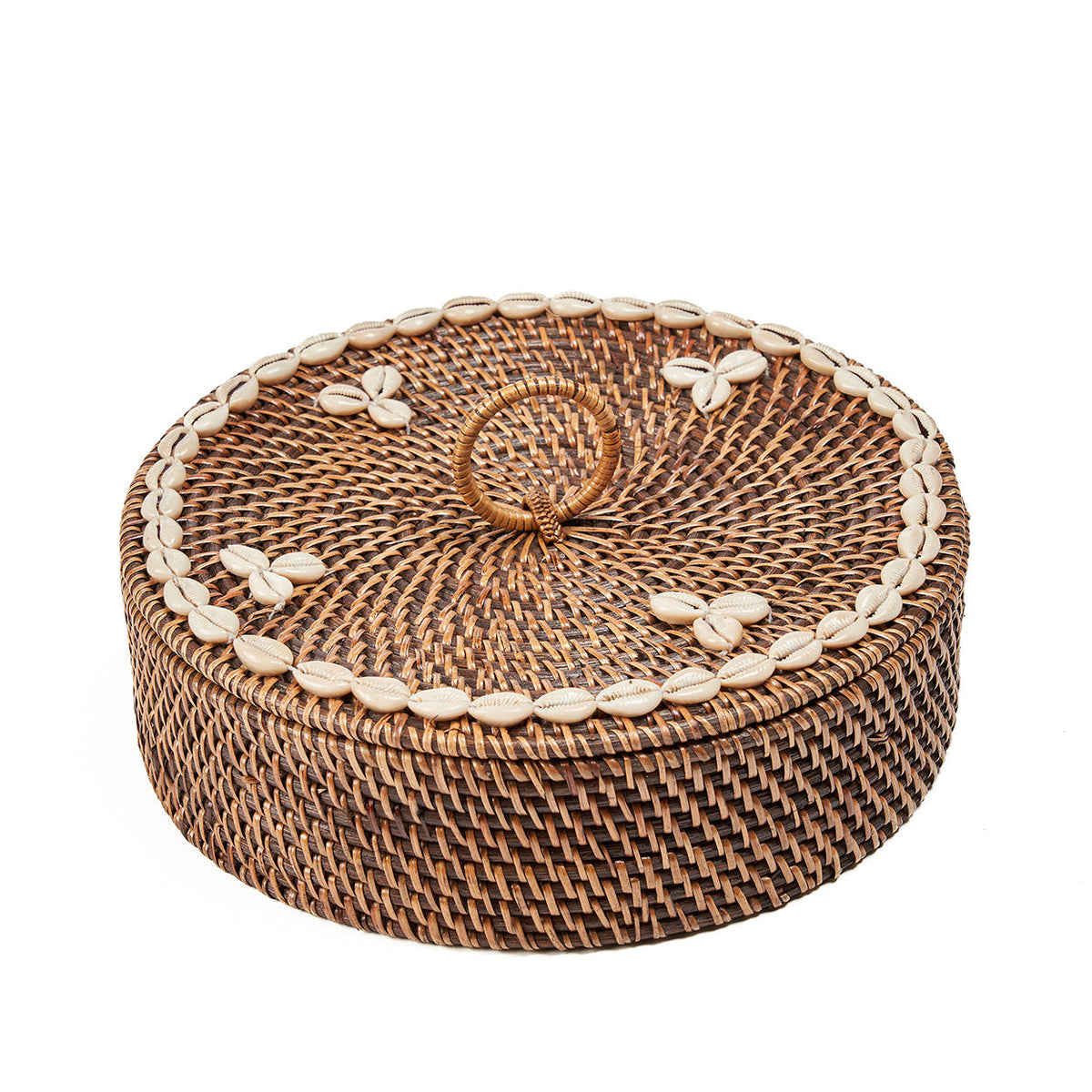 Cesta de ratán con compartimentos marrón natural Bazar Bizar