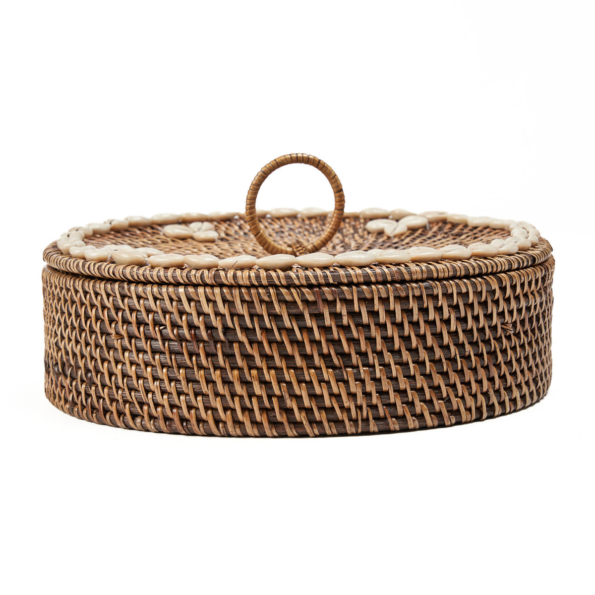 Cesta de ratán con compartimentos marrón natural Bazar Bizar