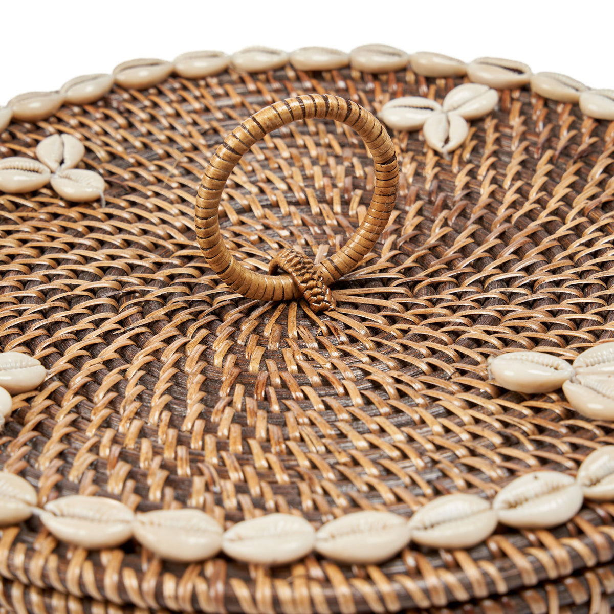 Cesta de ratán con compartimentos marrón natural Bazar Bizar
