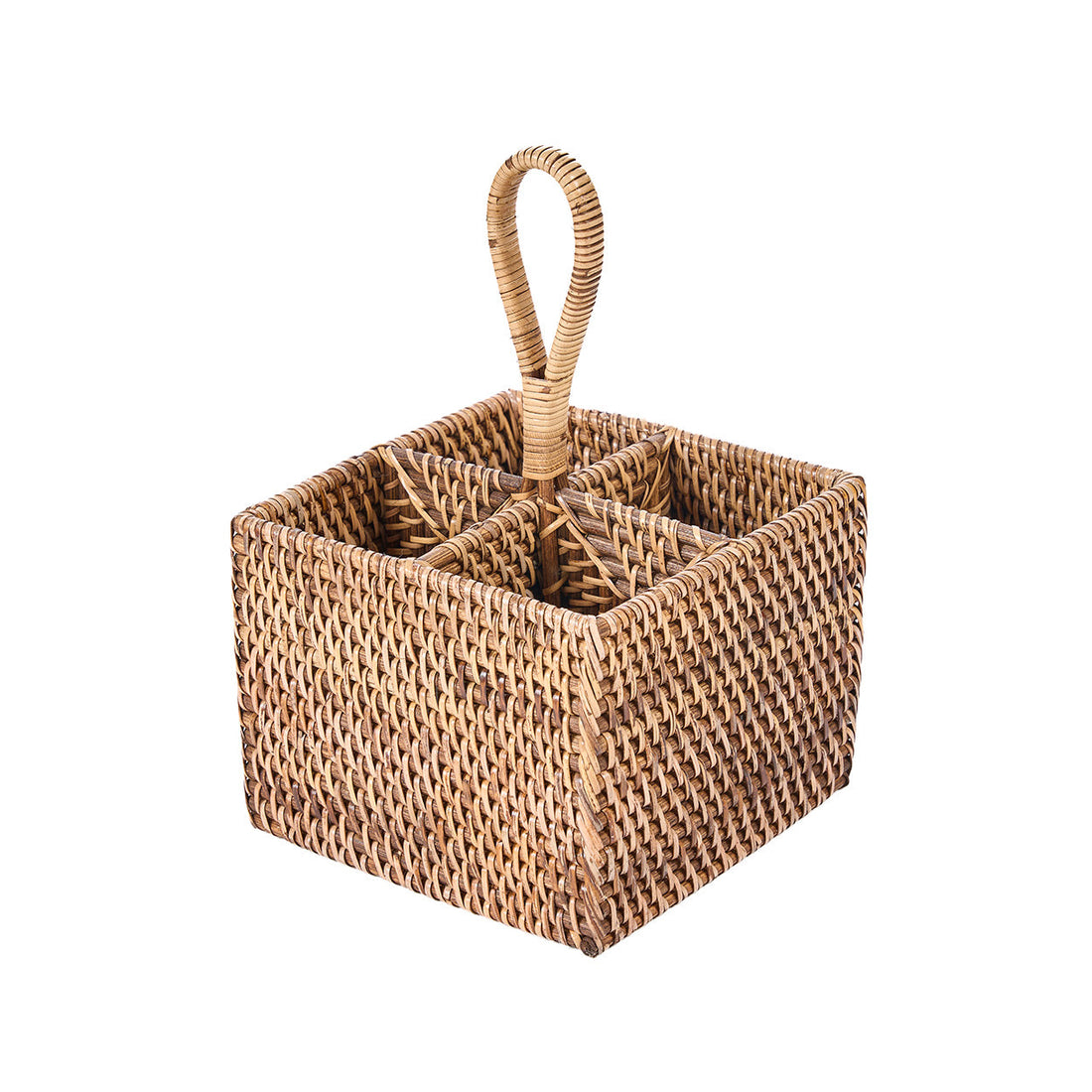 El Cubilete para Cubiertos de Ratán N°4 Marrón Natural Bazar Bizar