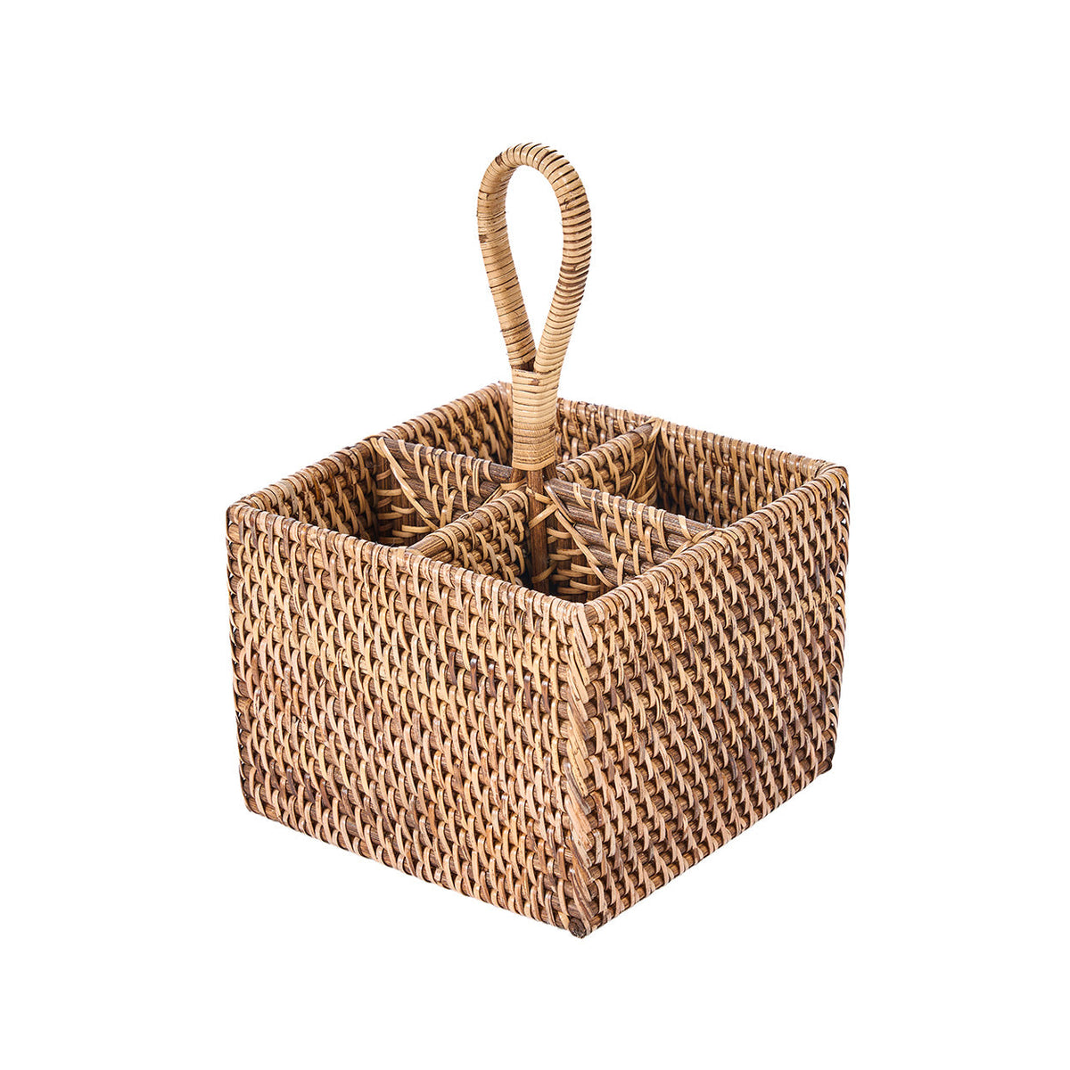 El Cubilete para Cubiertos de Ratán N°4 Marrón Natural Bazar Bizar