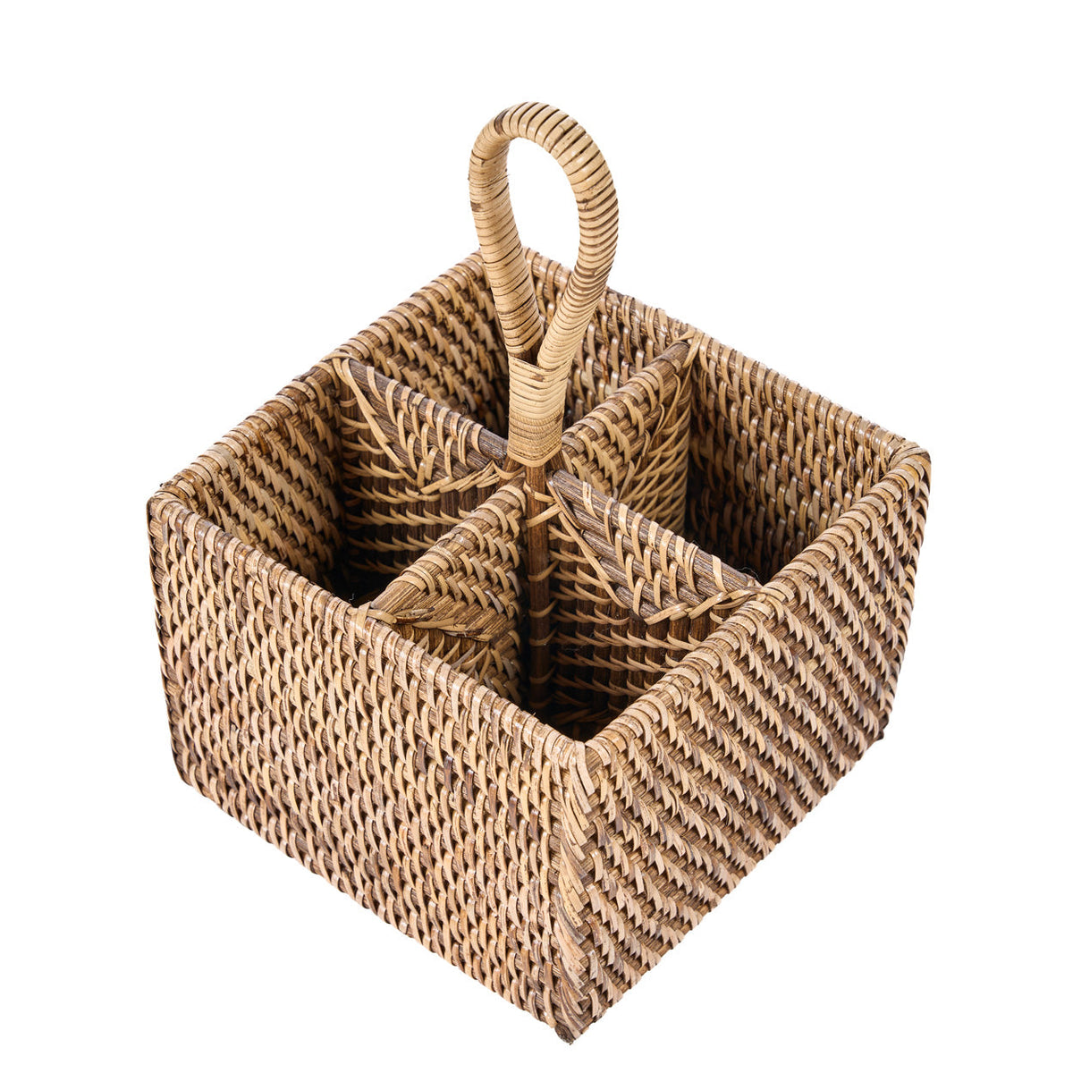El Cubilete para Cubiertos de Ratán N°4 Marrón Natural Bazar Bizar