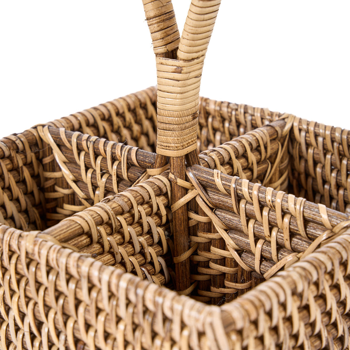 El Cubilete para Cubiertos de Ratán N°4 Marrón Natural Bazar Bizar
